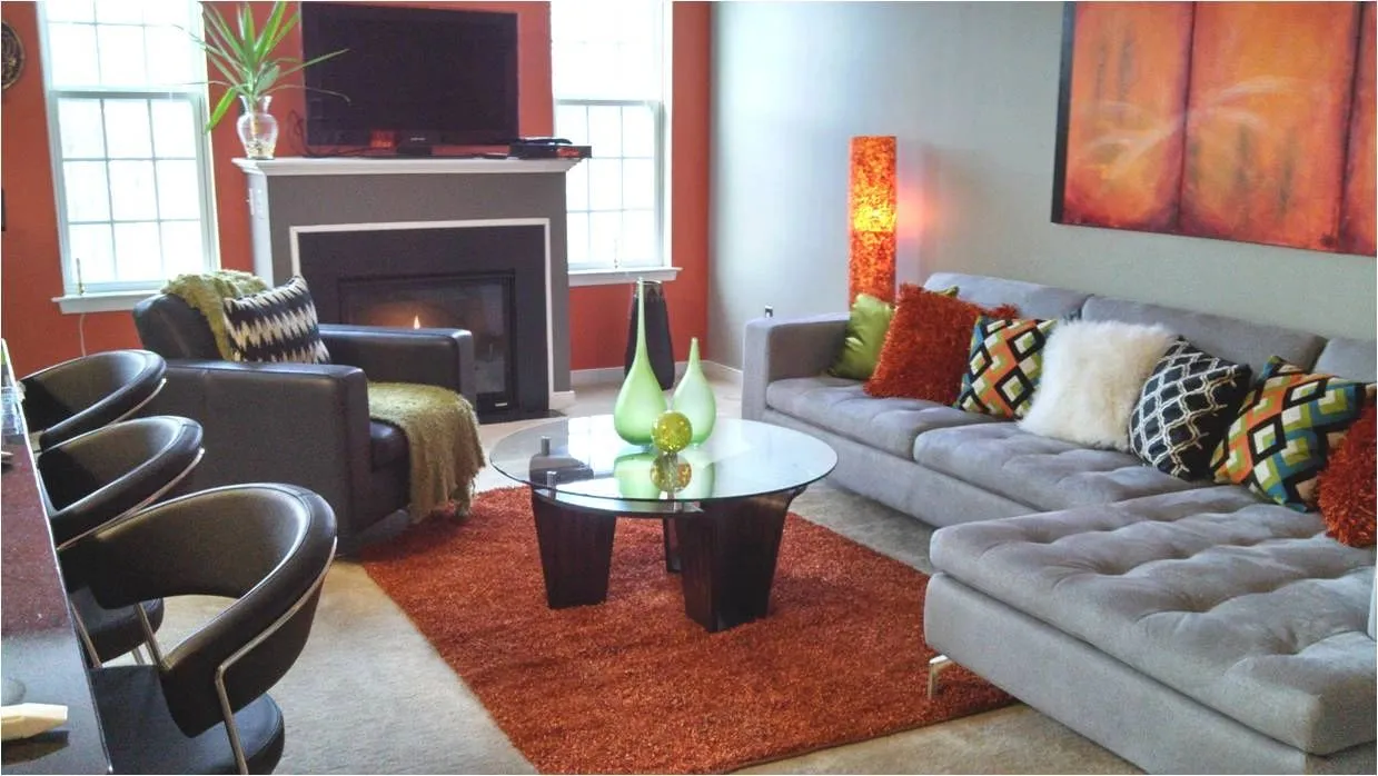 Completed, warmly furnished renovation interior